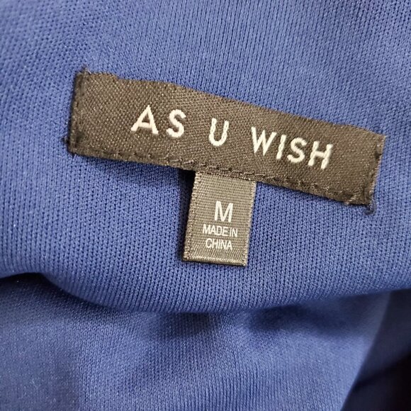 As U Wish Chevron Print Peek-a-boo Back A-Line Slip Lined Dress – Size Medium - Picture 16 of 16